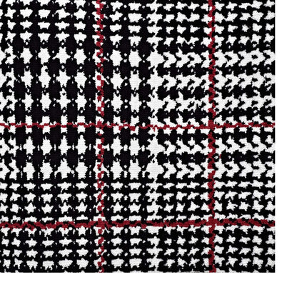 Kaja Abstract Plaid 5x8 Area Rug, Fabric, Multi Black 14794