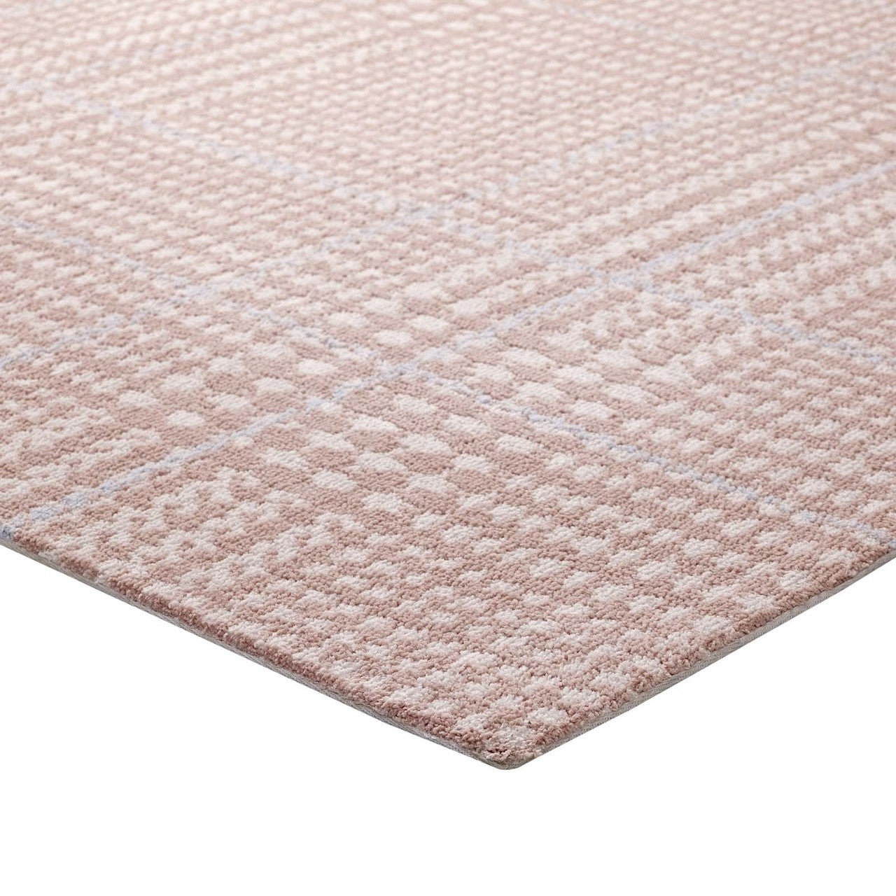 Kaja Abstract Plaid 5x8 Area Rug, Fabric, Multi Red 14796