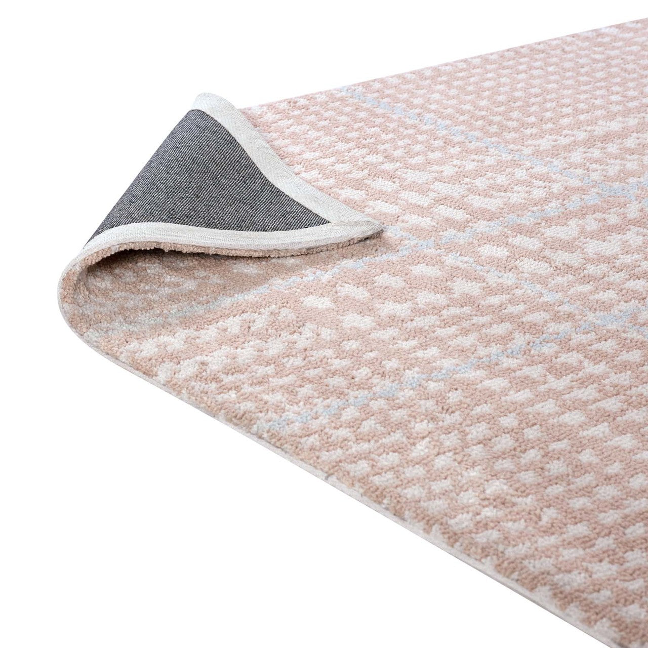 Kaja Abstract Plaid 5x8 Area Rug, Fabric, Multi Red 14796