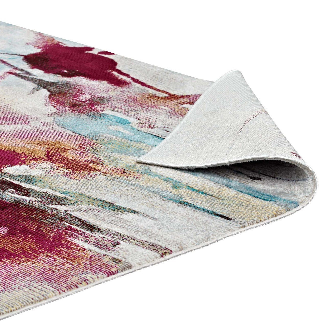 Blume Abstract Floral 4x6 Area Rug, Fabric, Multi Colorful 14806