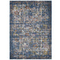 Minu Distressed Floral Lattice 4x6 Area Rug, Fabric,  Multi Blue 14815