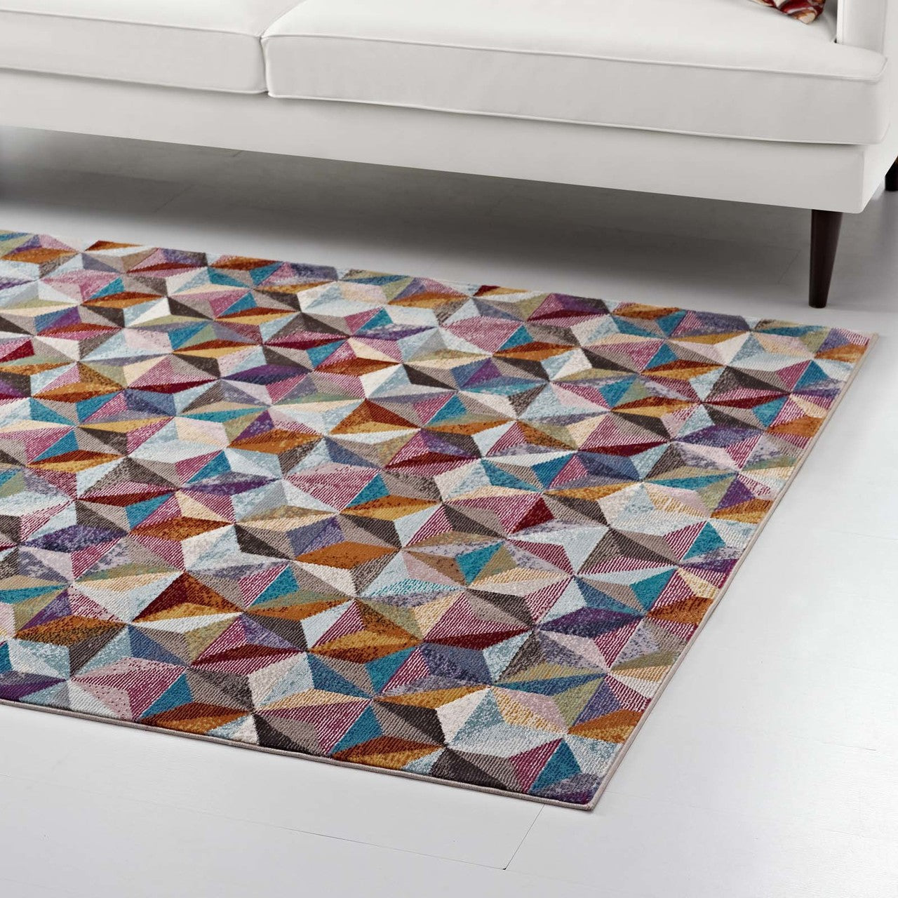 Arisa Geometric Hexagon Mosaic 4x6
 Area Rug, Fabric, Multi Colorful 14821
