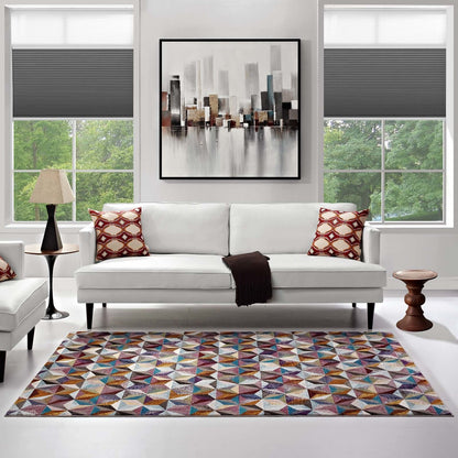 Arisa Geometric Hexagon Mosaic 4x6
 Area Rug, Fabric, Multi Colorful 14821