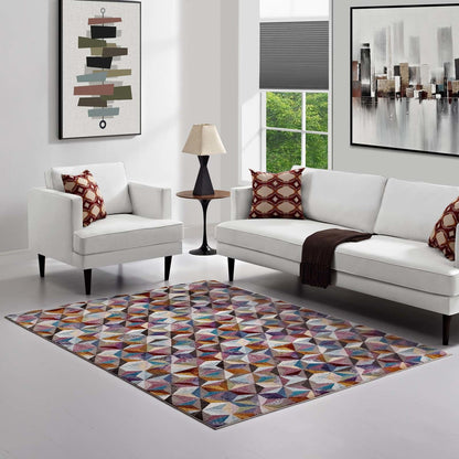Arisa Geometric Hexagon Mosaic 4x6
 Area Rug, Fabric, Multi Colorful 14821