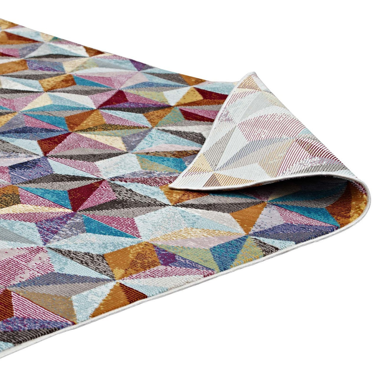 Arisa Geometric Hexagon Mosaic 5x8 Area Rug, Fabric, Multi Colorful 14822