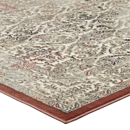 Hester Ornate Turkish 8x10 Vintage Area Rug, Fabric,  Brown Tan 14840