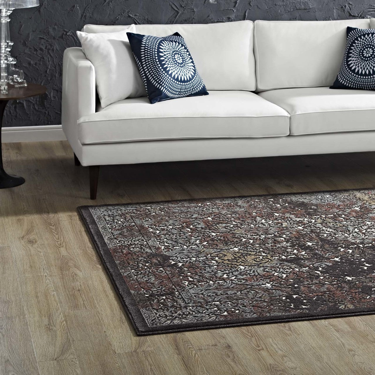 Westia Ornate Turkish 8x10 Vintage Area Rug, Fabric,  Multi Brown 14842