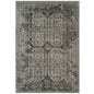Enye Distressed Vintage Floral Lattice 5x8 Area Rug, Fabric,  Multi Brown 14849