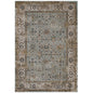 Hisa Distressed Vintage Floral Lattice 5x8 Area Rug, Fabric,  Multi Brown 14851