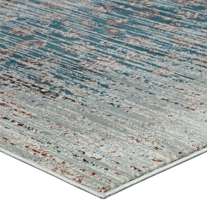 Hesper  Distressed Contemporary Floral Lattice 5x8 Area Rug, Fabric,  Multi Beige 14859