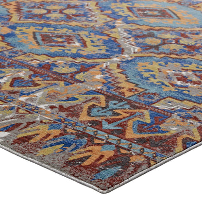 Centehua Distressed Southwestern Aztec 4x6 Area Rug, Fabric, Multi Colorful 14868