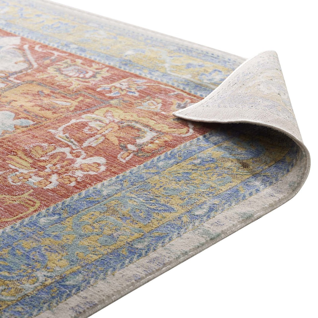 Citlali Distressed Southwestern Aztec 5x8 Area Rug, Fabric, Multi Colorful 14881