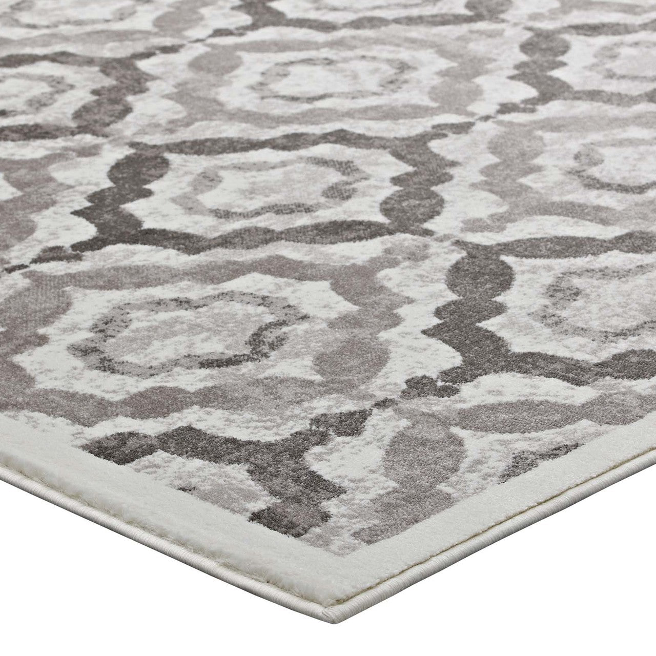 Kalinda Rustic Vintage Moroccan Trellis 5x8 Area Rug, Fabric, Multi Brown 14891