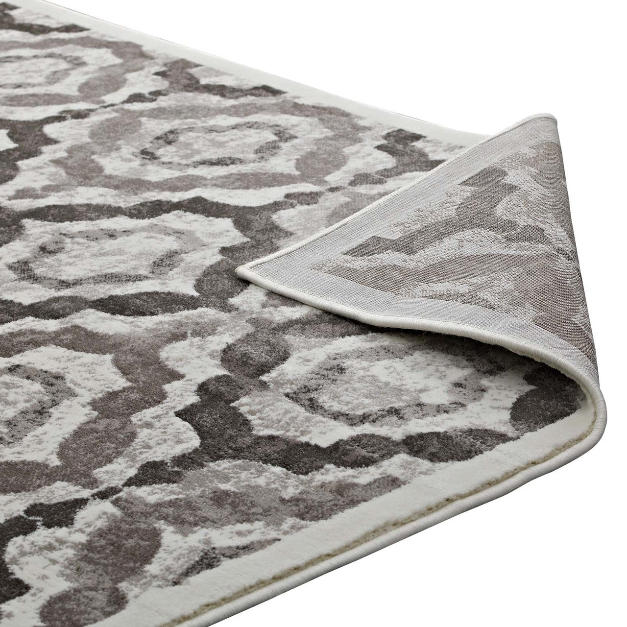 Kalinda Rustic Vintage Moroccan Trellis 5x8 Area Rug, Fabric, Multi Brown 14891