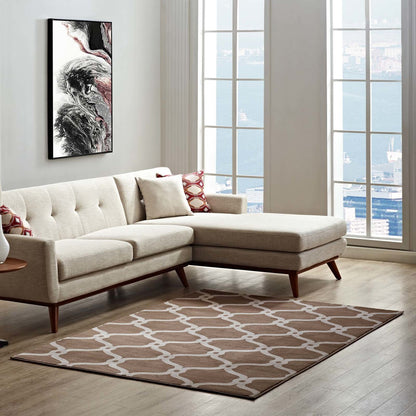 Beltara Chain Link Transitional Trellis 5x8 Area Rug, Fabric, Multi Brown 14893