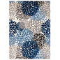 Calithea Vintage Classic Abstract Floral 9x12 Area Rug, Blue Brown Beige, 23084