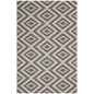 Jagged Geometric Diamond Trellis 5x8 Indoor and Outdoor Area Rug, Fabric, Grey Gray 14917