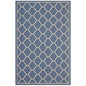 Avena Moroccan Quatrefoil Trellis 8x10 Indoor and Outdoor Area Rug, Fabric, Multi Blue 14922