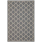Avena Moroccan Quatrefoil Trellis 9x12 Indoor and Outdoor Area Rug, Grey Gray and Beige, 23092