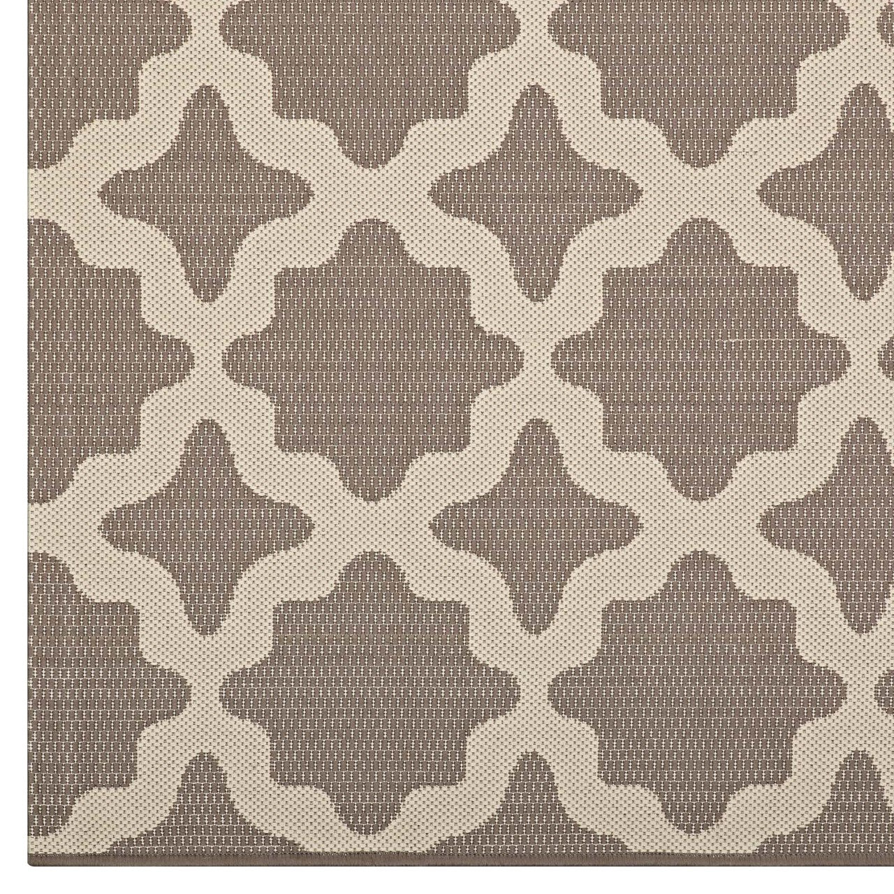Cerelia Moroccan Trellis 8x10 Indoor and Outdoor Area Rug, Fabric, Multi Beige 14928