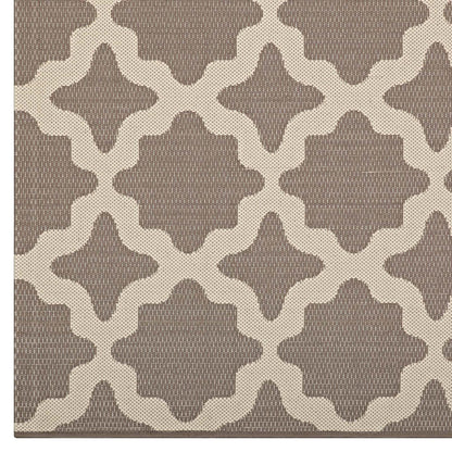 Cerelia Moroccan Trellis 8x10 Indoor and Outdoor Area Rug, Fabric, Multi Beige 14928