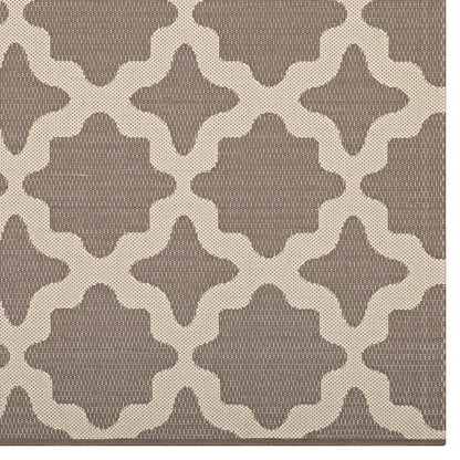 Cerelia Moroccan Trellis 9x12 Indoor and Outdoor Area Rug, Beige, 23093