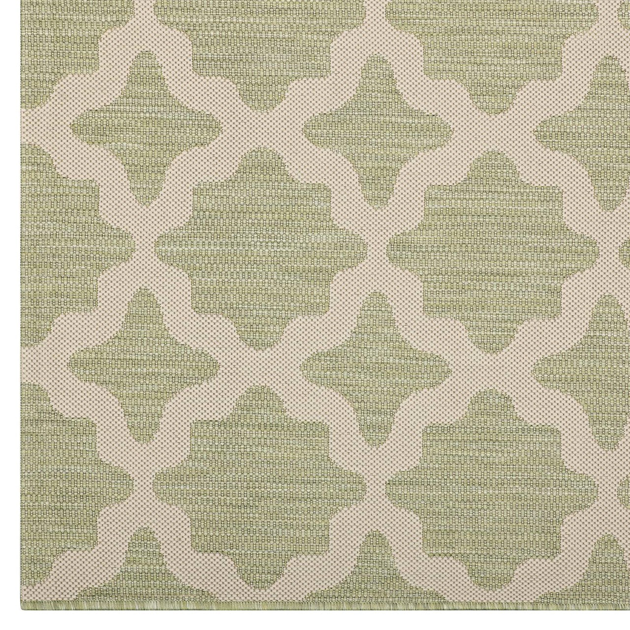 Cerelia Moroccan Trellis 8x10 Indoor and Outdoor Area Rug, Fabric, Multi Green 14930