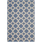 Cerelia Moroccan Trellis 8x10 Indoor and Outdoor Area Rug, Fabric, Multi Blue 14932