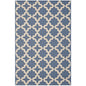 Cerelia Moroccan Trellis 9x12 Indoor and Outdoor Area Rug, Blue Beige, 23096
