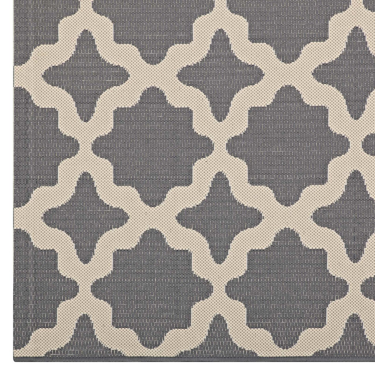 Cerelia Moroccan Trellis 5x8 Indoor and Outdoor Area Rug, Fabric, Multi Grey Gray 14933