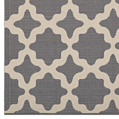 Cerelia Moroccan Trellis 5x8 Indoor and Outdoor Area Rug, Fabric, Multi Grey Gray 14933