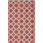 Cerelia Moroccan Trellis 4x6 Indoor and Outdoor Area Rug, Red Beige, 23099