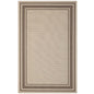Rim Solid Border 4x6 Indoor and Outdoor Area Rug, Beige, 23103