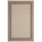 Rim Solid Border Borderline 5x8 Indoor and Outdoor Area Rug, Fabric, Multi Beige 14939