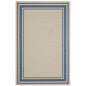 Rim Solid Border Borderline 8x10 Indoor and Outdoor Area Rug, Fabric, Multi Beige 14942