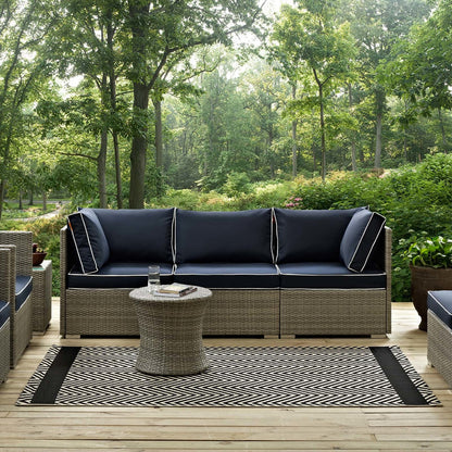 Optica Chevron With End Borders 8x10 Indoor and Outdoor Area Rug, Fabric, Multi Black 14950