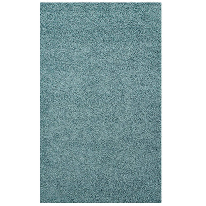 Enyssa Solid 5x8 Shag Area Rug, Fabric, Blue 14993
