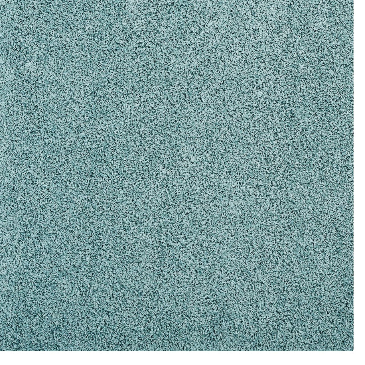 Enyssa Solid 5x8 Shag Area Rug, Fabric, Blue 14993