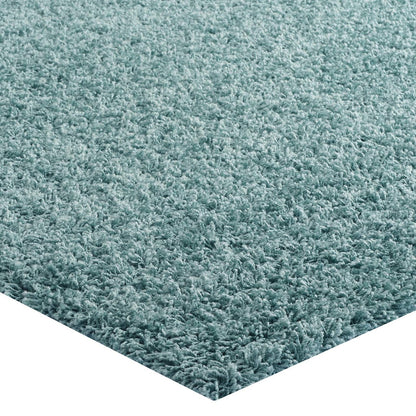 Enyssa Solid 5x8 Shag Area Rug, Fabric, Blue 14993