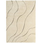 Abound Abstract Swirl 5x8 Shag Area Rug, Fabric, Multi Beige 15005