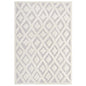 Morsel Abstract Diamond Lattice 5x8 Shag Area Rug, Fabric, Multi Grey Gray 15009