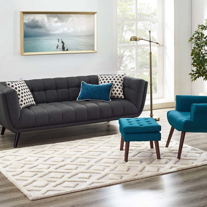 Morsel Abstract Diamond Lattice 5x8 Shag Area Rug, Fabric, Multi Grey Gray 15009