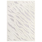 Current Abstract Wavy Striped 5x8 Shag Area Rug, Fabric, Multi Grey Gray 15015