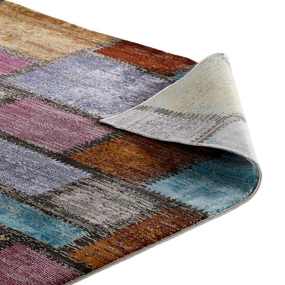 Success Nyssa Abstract Geometric Mosaic 5x8 Area Rug, Fabric, Multi Colorful 15598