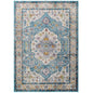 Success Anisah Distressed Vintage Floral Persian Medallion 5x8 Area Rug, Fabric, Multi Blue 15604