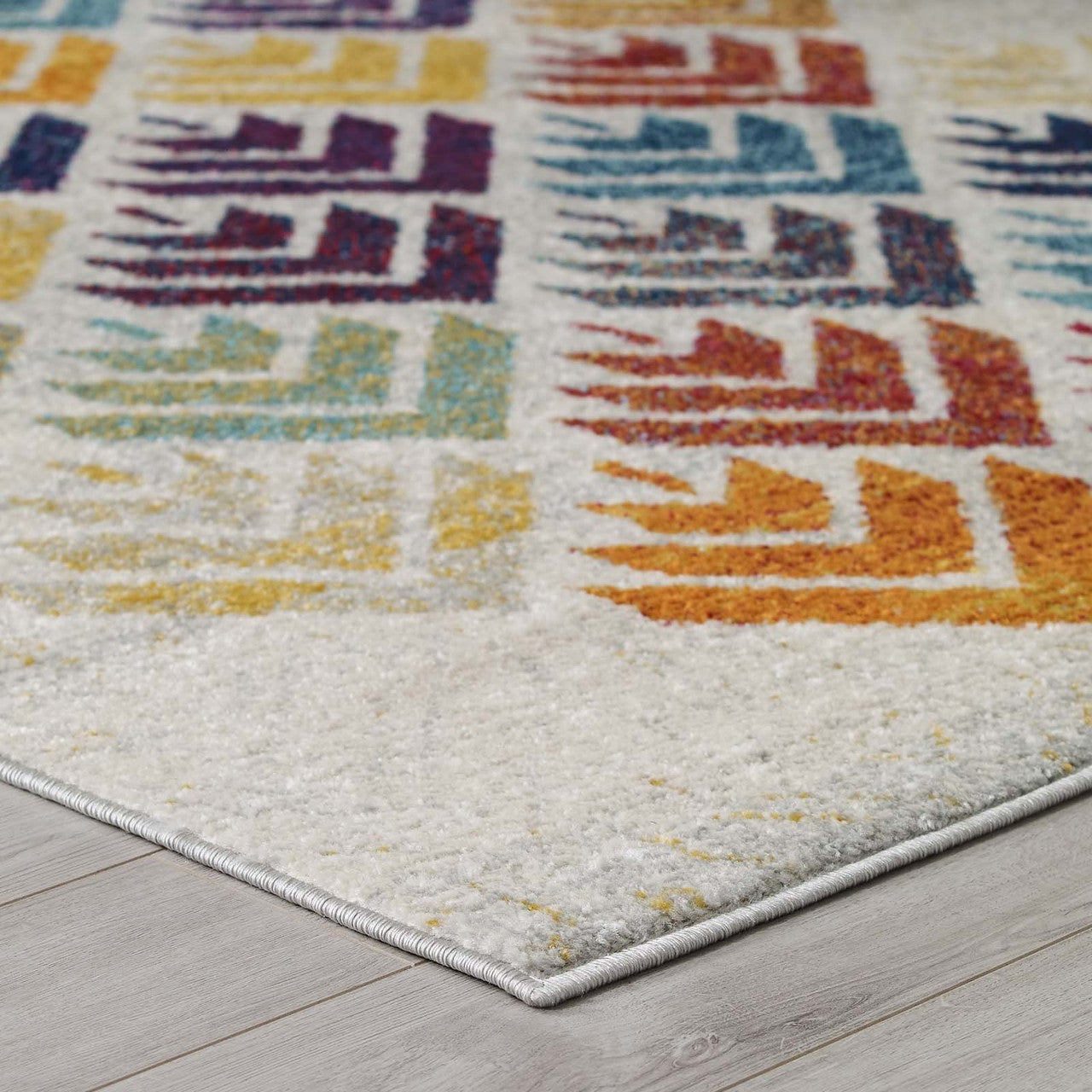 Entourage Florin Abstract Floral 5x8 Area Rug, Fabric, Multi Colorful 15615