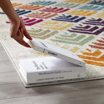 Entourage Florin Abstract Floral 5x8 Area Rug, Fabric, Multi Colorful 15615