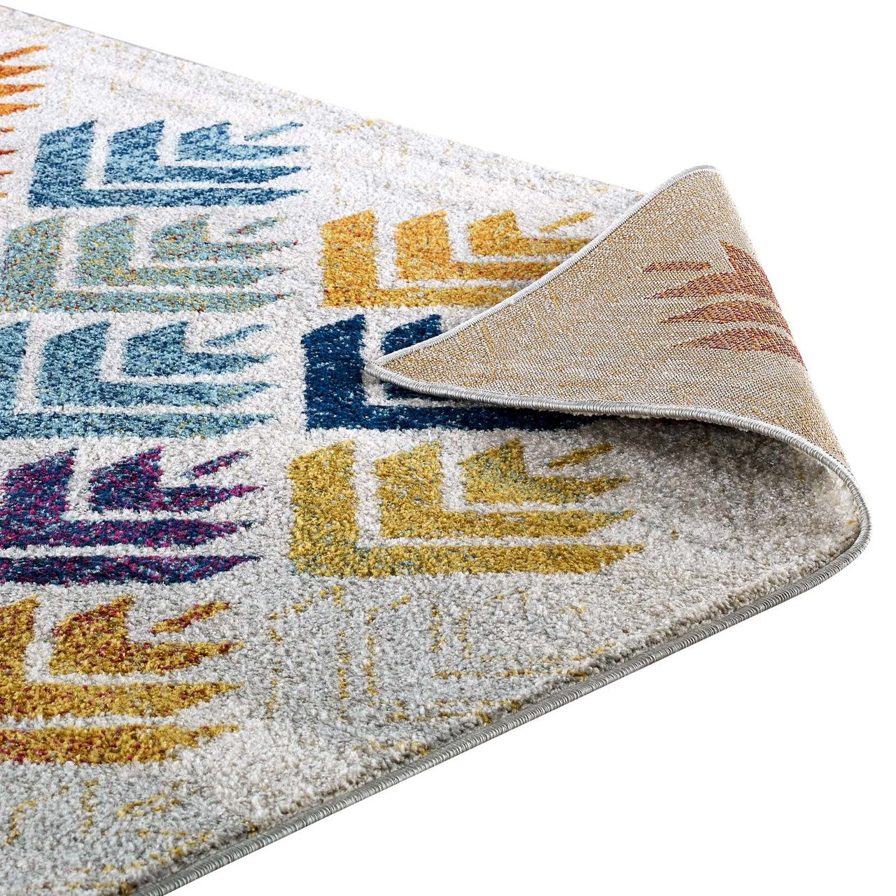Entourage Florin Abstract Floral 8x10 Area Rug, Fabric, Multi Colorful 15616