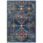 Entourage Khalida Distressed Vintage Floral Lattice 8x10 Area Rug, Fabric, Multi Blue 15630