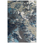 Entourage Foliage Contemporary Modern Abstract 5x8 Area Rug, Fabric, Multi Blue 15639